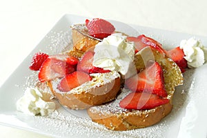 French Toast Breakfast Fruit photo