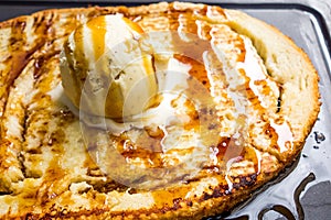 French toast with Butter and Ice cream