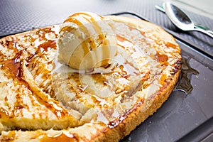 French toast with Butter and Ice cream