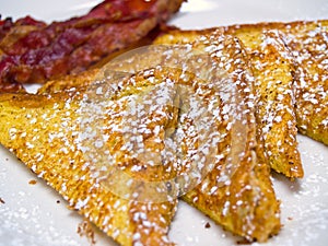 French Toast dusted with Powdered Sugar