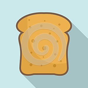 French toast icon, flat style