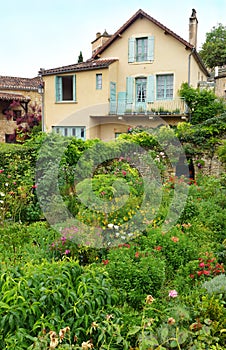 French town house with summer garden