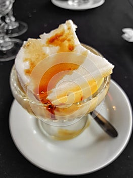 French traditional dessert, Ile flottante, French food, French Gastronomy