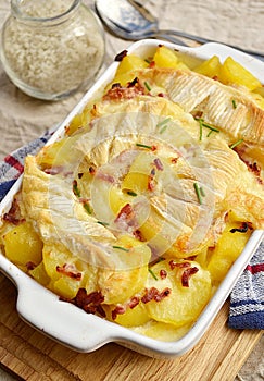 French traditional potato gratin tartiflette