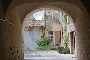 French village with gate photo