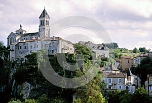 French village on hill the lot valley midi france