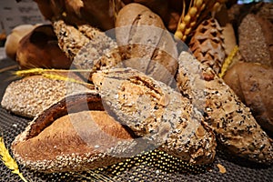 French whole grains breads in chinese bakery