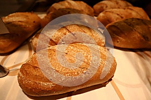 French breads in chinese bakery photo