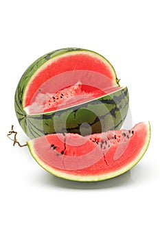 French Whole watermelon and big slice