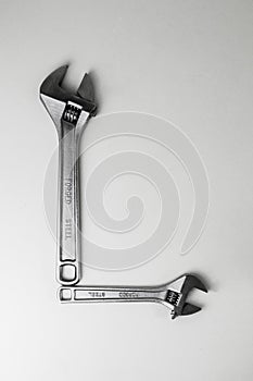 French wrench white background