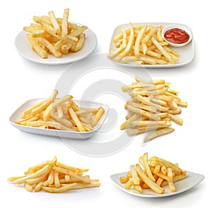 Frenchfries on white background