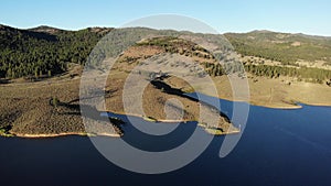 Frenchman Lake in Northern California - Aerial