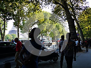 Frenchs going to watch the match to the eiffel tower