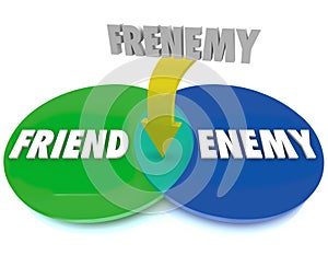 Frenemy Venn Digram Friend Becomes Enemy photo