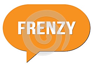 FRENZY text written in an orange speech bubble