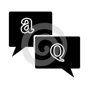 Frequency Ask Question Icon, black Icon Color photo