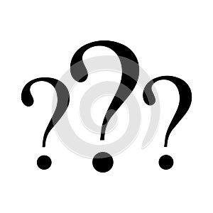 Frequency Ask Question Icon, black Icon Color photo