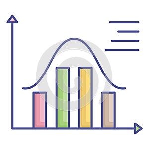 Frequency Polygon  Glyph Style vector icon which can easily modify or edit