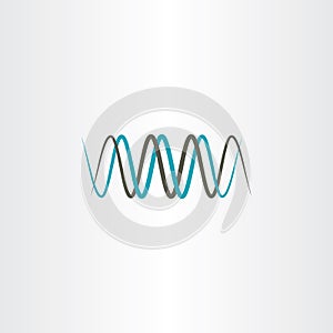 frequency wavelength logo vector symbol