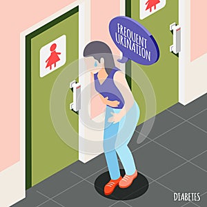 Frequent Urination Isometric Background