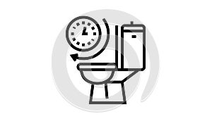 frequent urination line icon animation