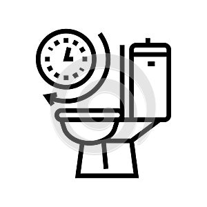 frequent urination line icon vector illustration