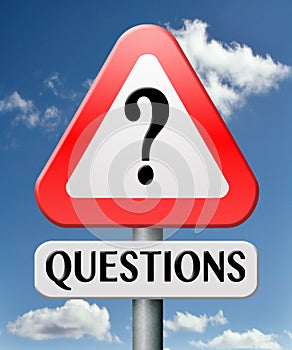 Frequently asked question road sign