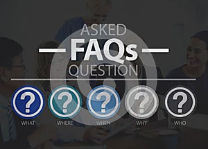 Frequently Asked Questions Asking Reply Response Concept