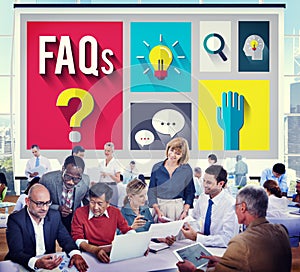 Frequently Asked Questions Help Information Answer Concept