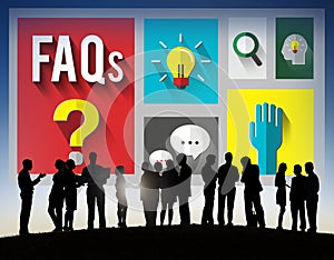 Frequently Asked Questions Help Information Answer Concept