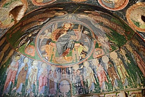 Fresco in cave church. Cappadocia.Turkey
