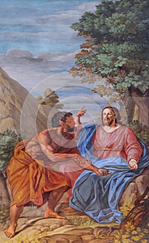 Fresco in the basilica of Saint Andrew in Mantua, Italy