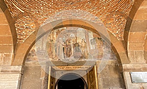 Fresco of the Birth of Christ in the temple of the Martyr Gayane in Echmiadzin,