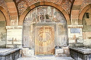Fresco of the Birth of Christ in the temple of the Martyr Gayane in Echmiadzin
