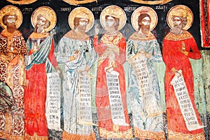 Fresco in bulgarian monastery