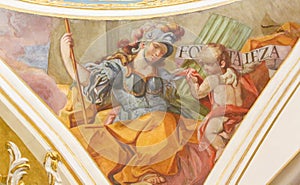 Fresco of the Cardinal Virtue Courage