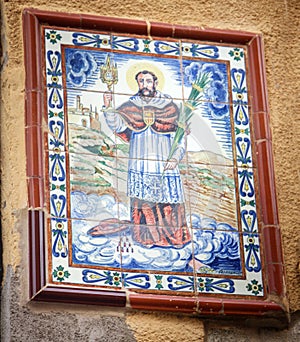 The fresco of the Catholic Saint photo