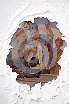 Fresco in the church of St. Agatha in Schmerlenbach