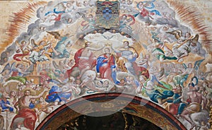 Fresco of the Coronation of Mary in the Convento de San Esteban, Salamanca photo