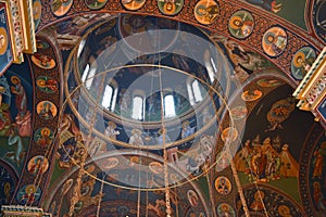 Fresco dome at Orthodox church in Kragujevac