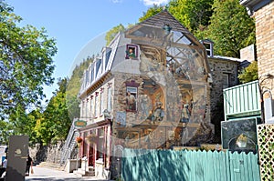 Fresque du Petit Champlain, Quebec City, Canada