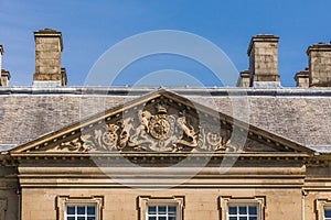 Fresco on Dumfries House in Cumnock, Scotland, UK.