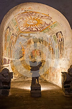 Fresco in the Hermitage of Sant`Onofrio in Morrone