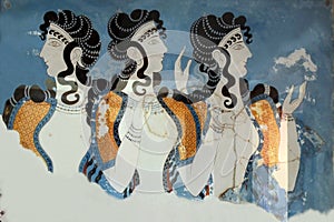 Fresco Ladies in Blue