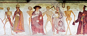 Fresco Macabre Dance - Pinzolo Trento Italy photo