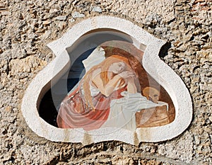 Fresco on the old wall