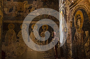 Fresco painting of church St. George in Staro NagoriÄane, Macedonia