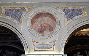 Fresco painting in Church of St Lawrence at Lucina, Rome