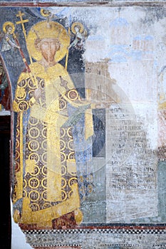 Fresco painting of Despot Stefan Lazarevic