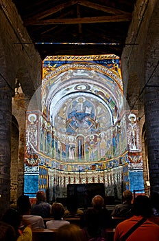 Fresco paintings of the Pantocrator in Church Sant Climent de Ta